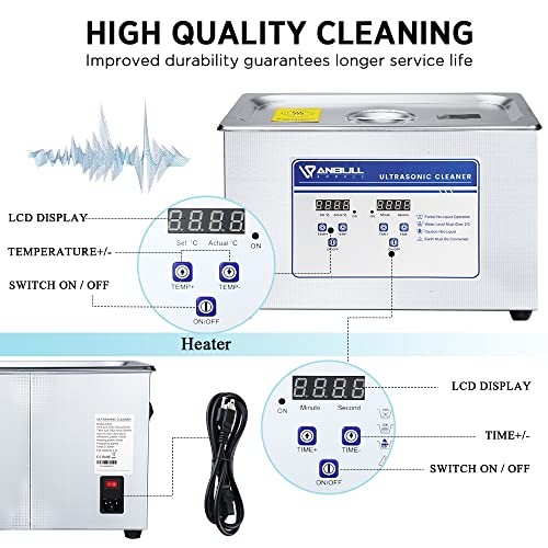 4.5L 180W Ultrasonic Cleaner with 304 Stainless Steel and Digital Timer Q5620