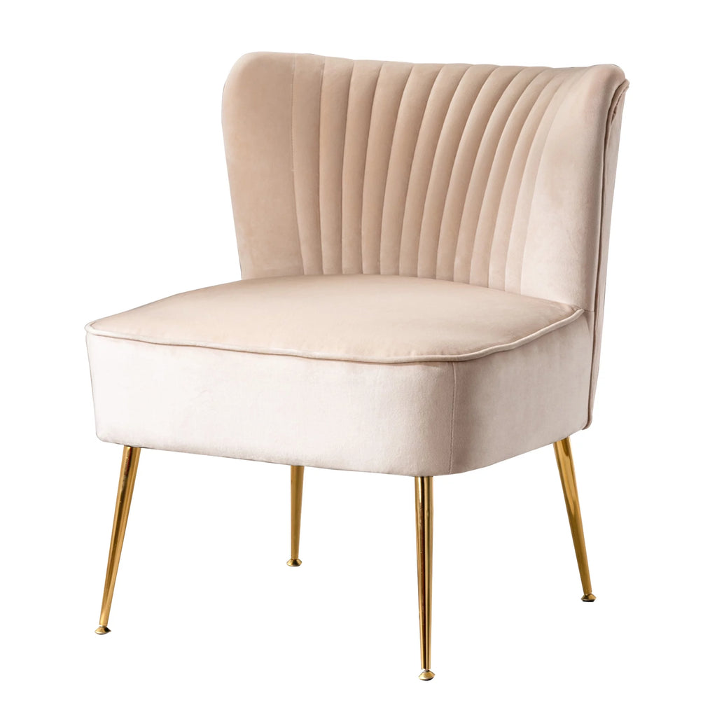Tan Tufted Velvet Accent Chair Z564678
