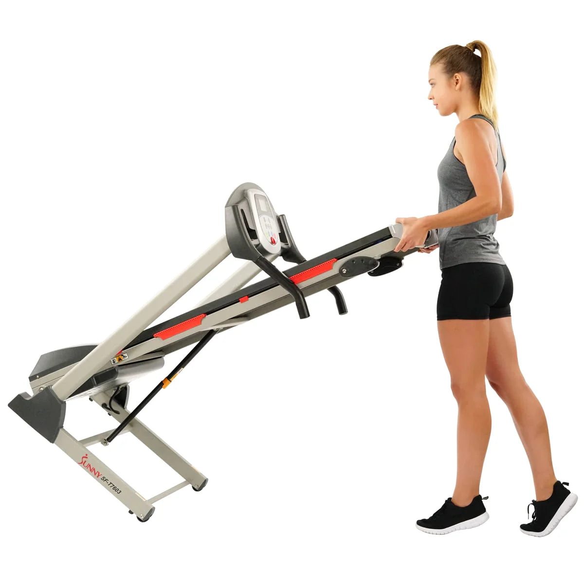 Foldable Electric Treadmill with Manual Incline H659