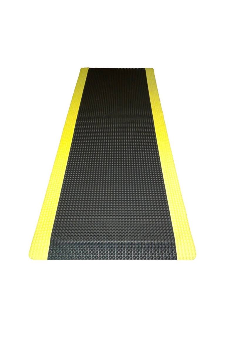 Black with Yellow Border Anti-Fatigue Mat G36984