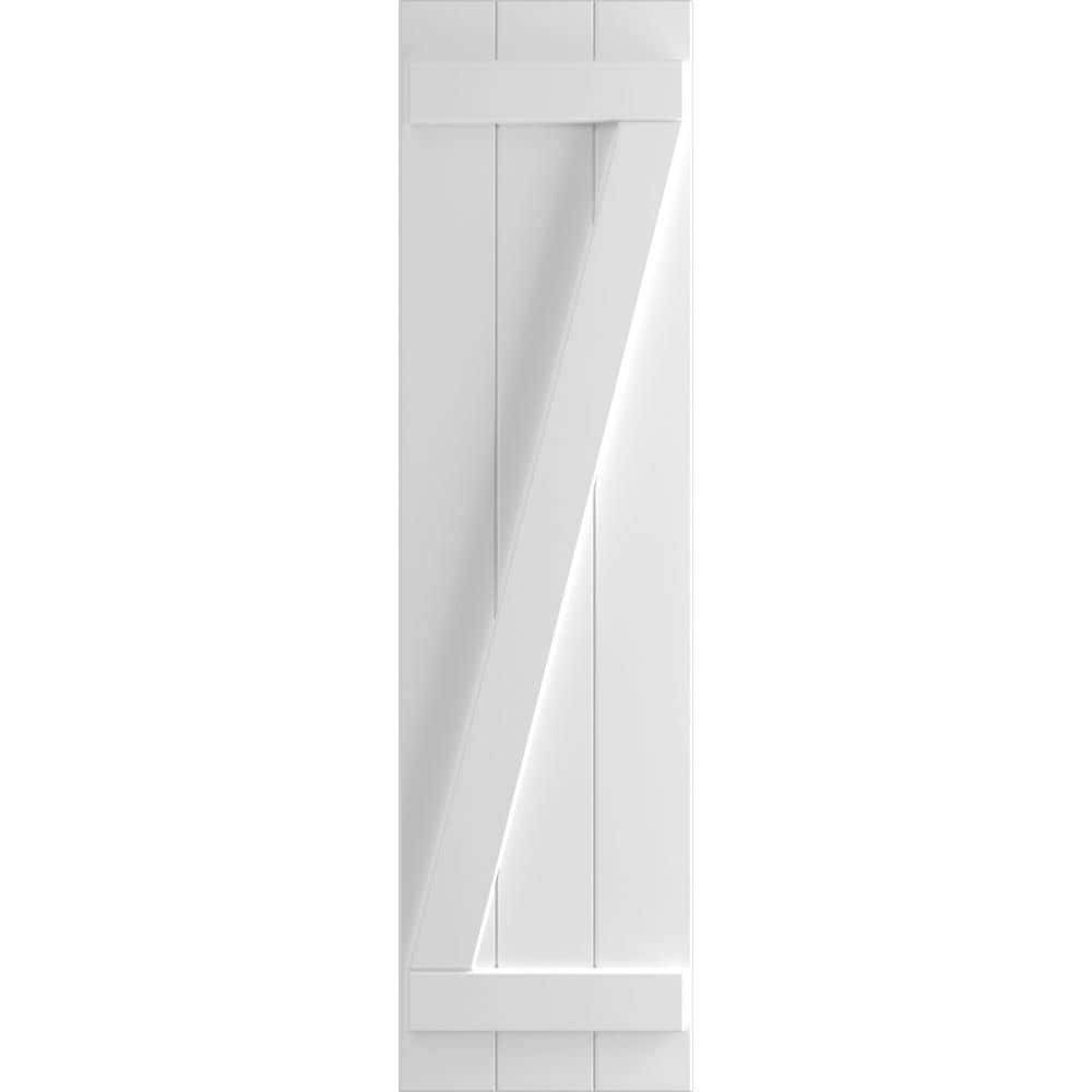 16 1/8x22W x 52x22H PVC Board-n-Batten Shutters R1084