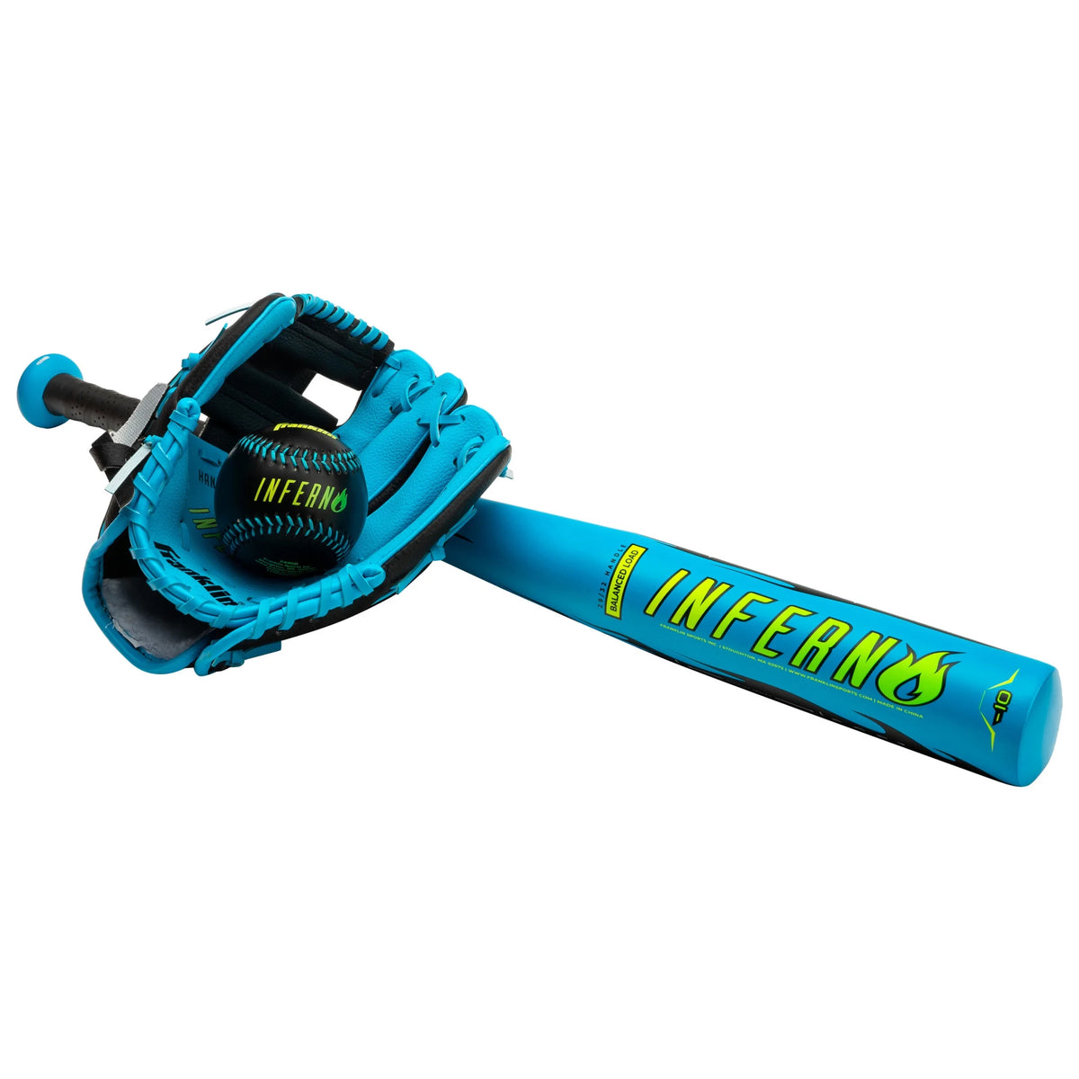 Blue Youth Tee Ball Set with 25 Bat and Glove W6095