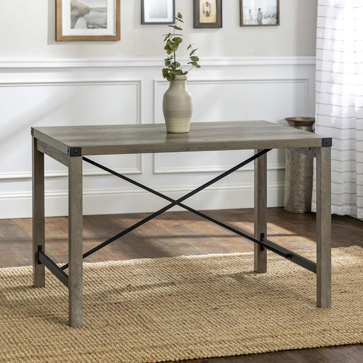 48 Inch Rustic Oak Dining Table G617487