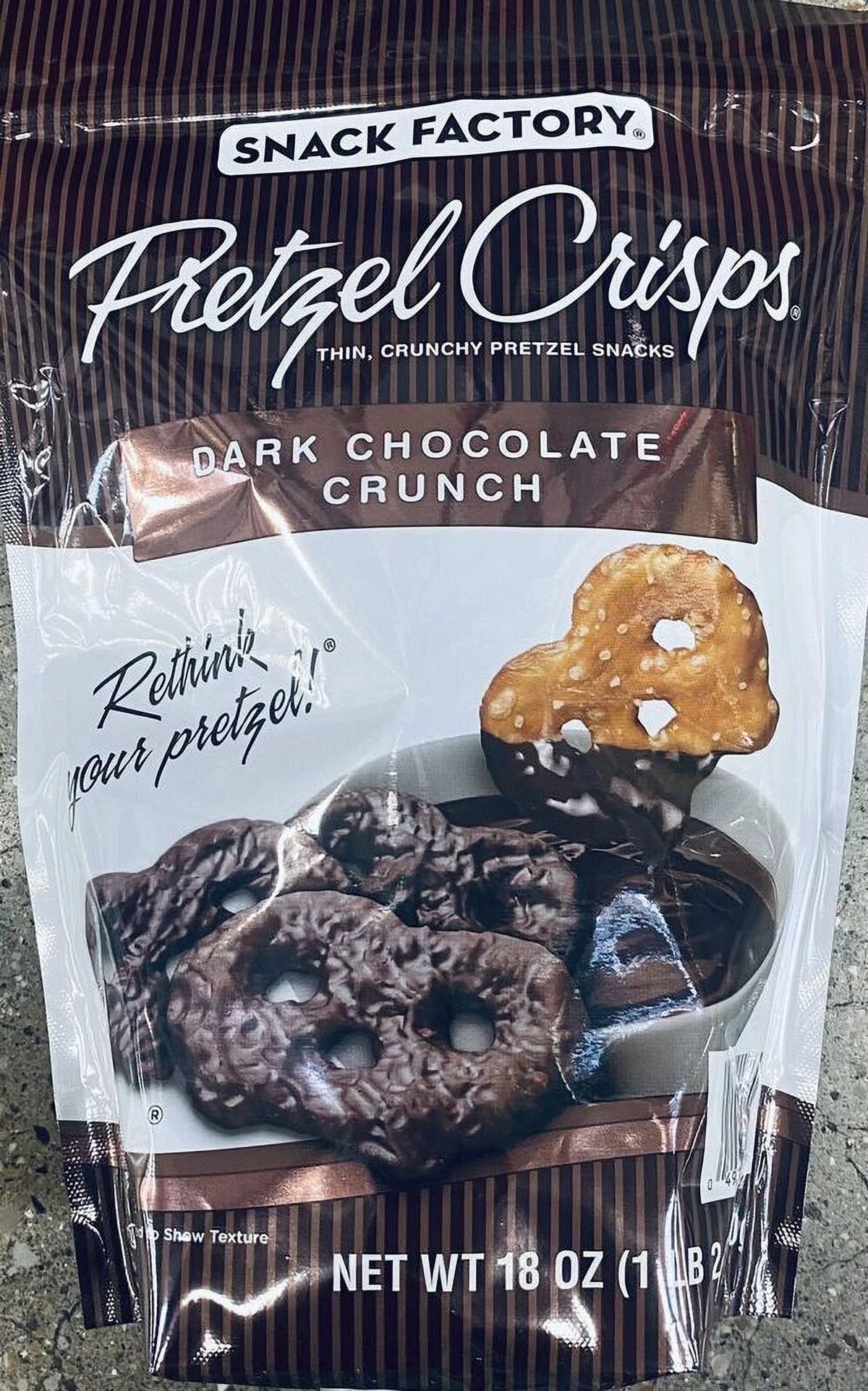 Pretzel Crisps Dark Chocolate 18 oz 2 Pack S5261