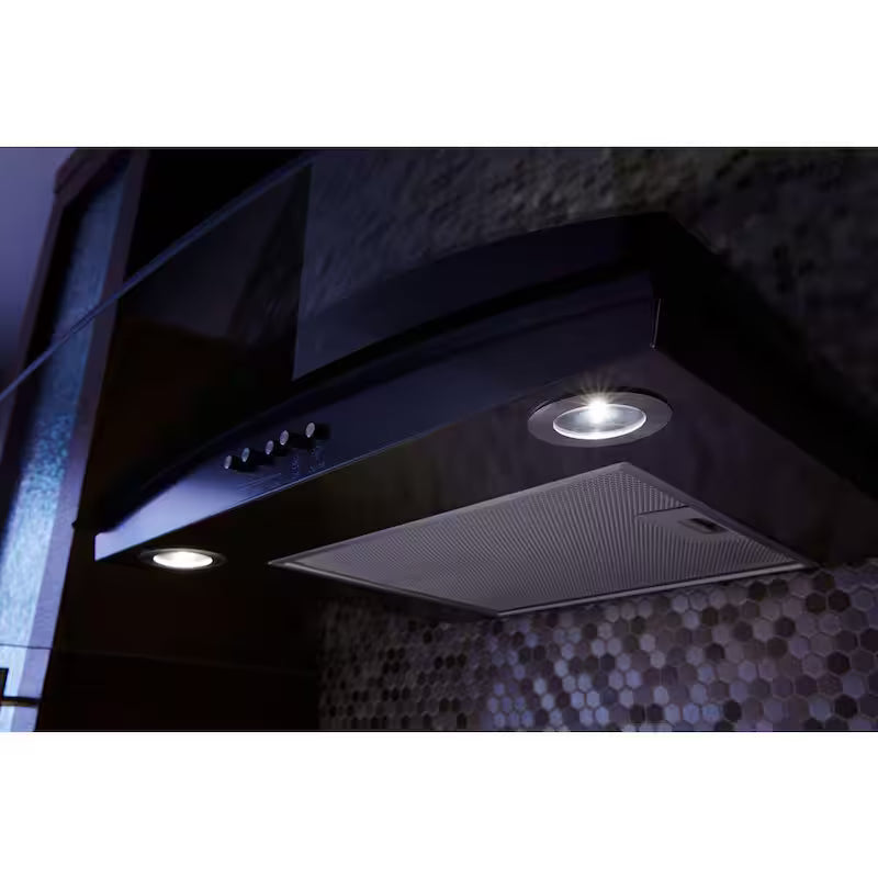 36 in. Black Stainless Steel Wall Mount Range Hood V334909