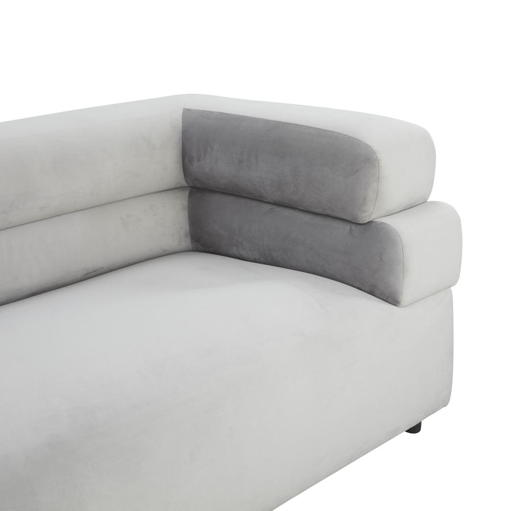 Light Grey Velvet Sofa G614802