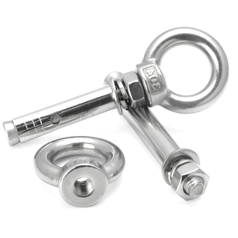 304 Stainless Steel Lifting Eye Bolt M6x50mm 4pcs U76096