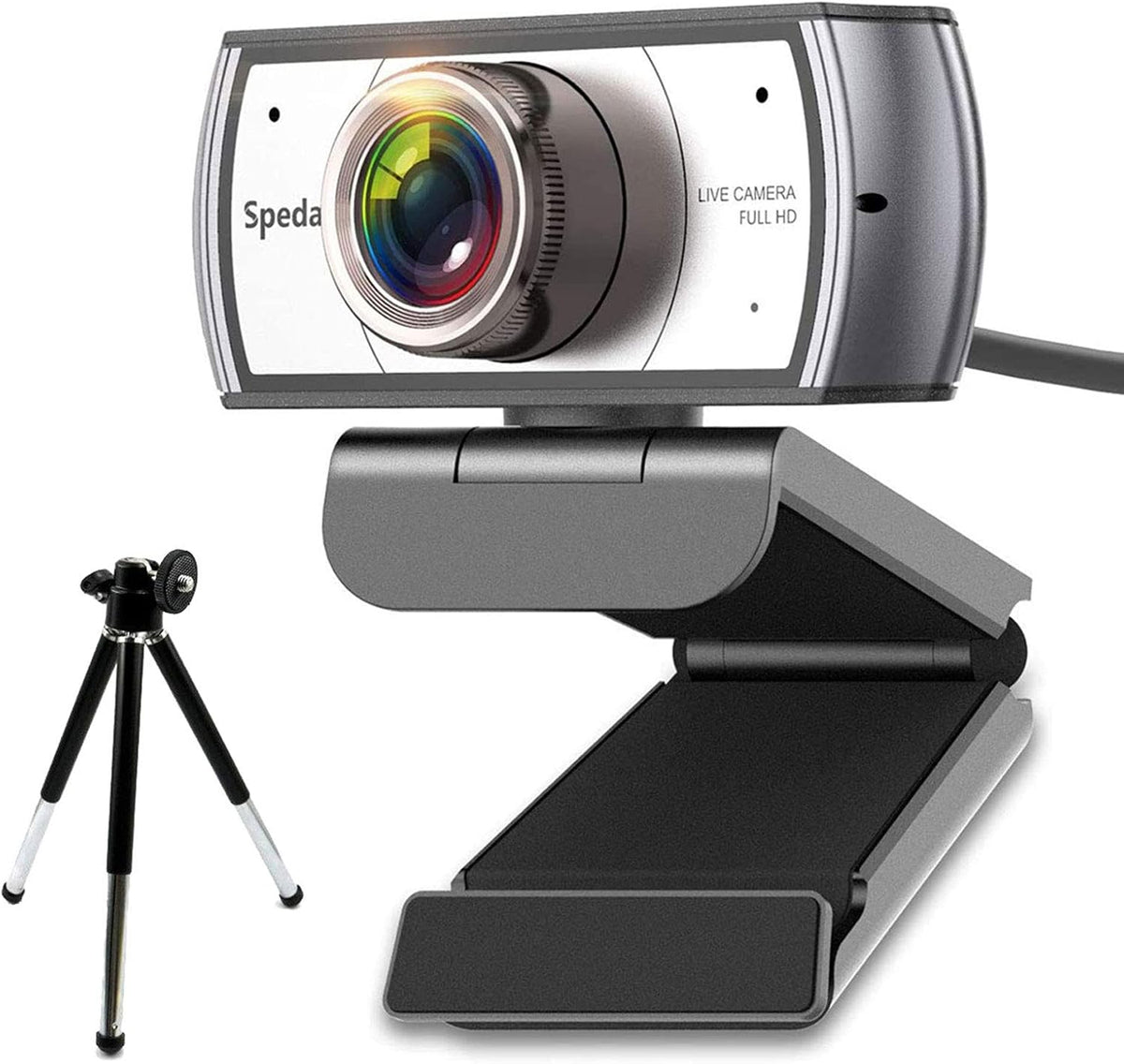 Wide Angle 120 Degree Webcam with Microphone and Tripod Full HD 1080P USB N48908