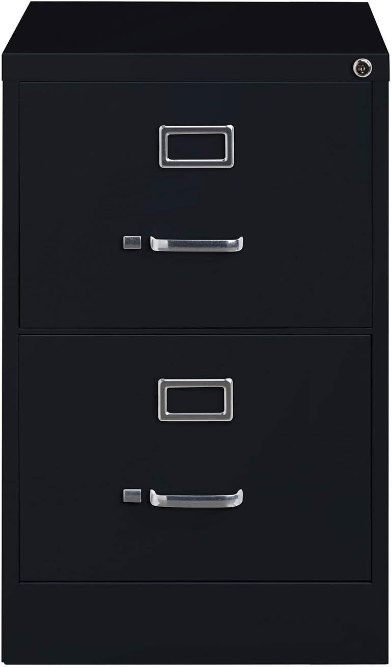 Black 2 Drawer Legal Size Vertical File Cabinet A9622