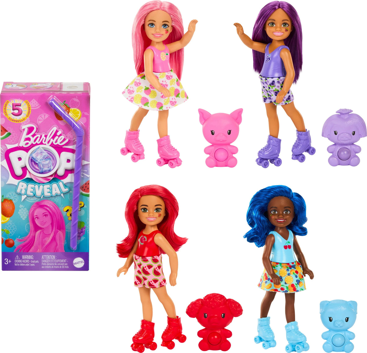 Chelsea Doll with 5 Surprises Including Pop-It Pet, Scent & Color Change T7981