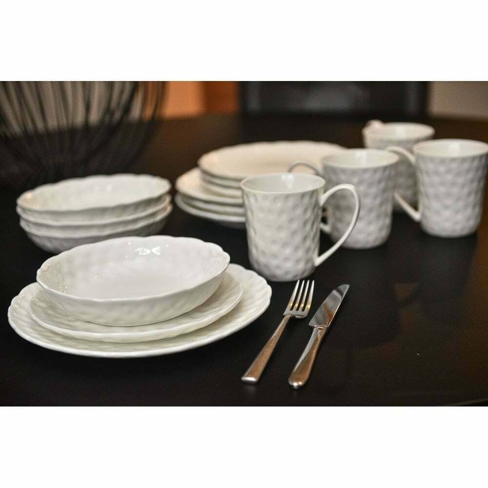 White Marble Salad Plate Set of 6 F764089