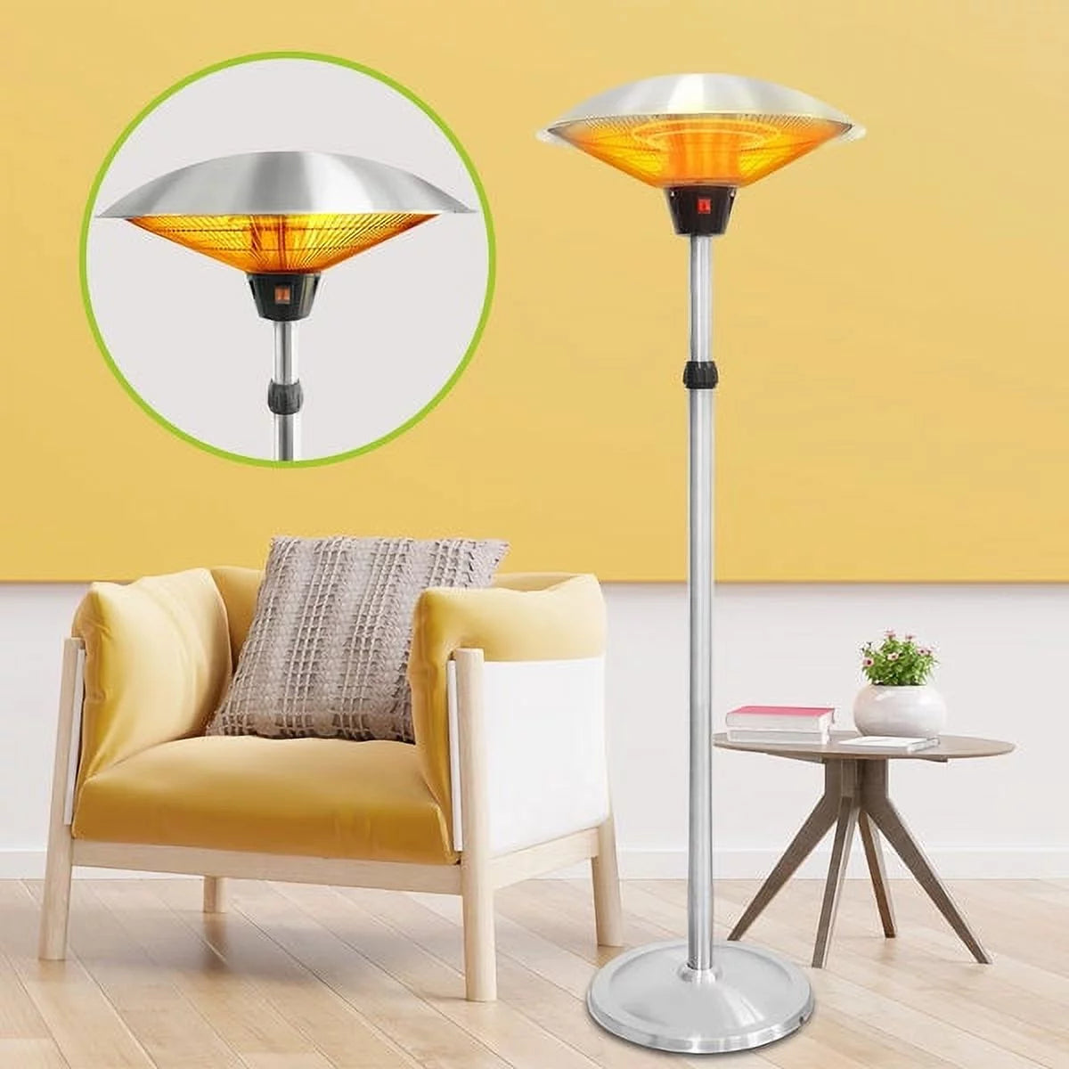 1500W Stainless Steel Patio Electric Heater Q29139