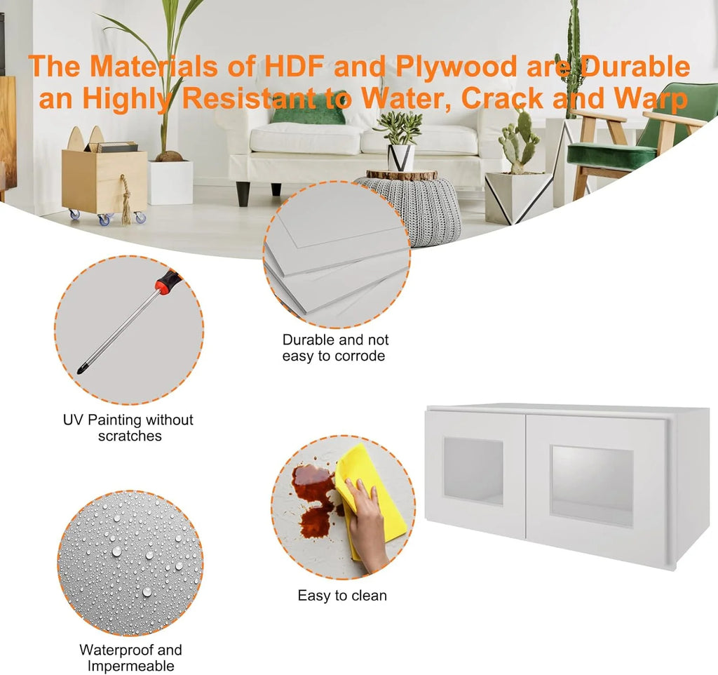Wall-Mounted Cabinets with Soft-Close Doors W86683