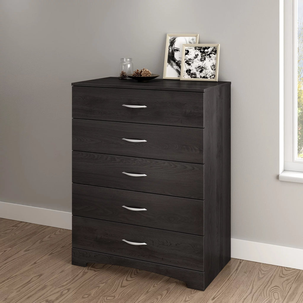 5 Drawer Dresser Pure Black P14331