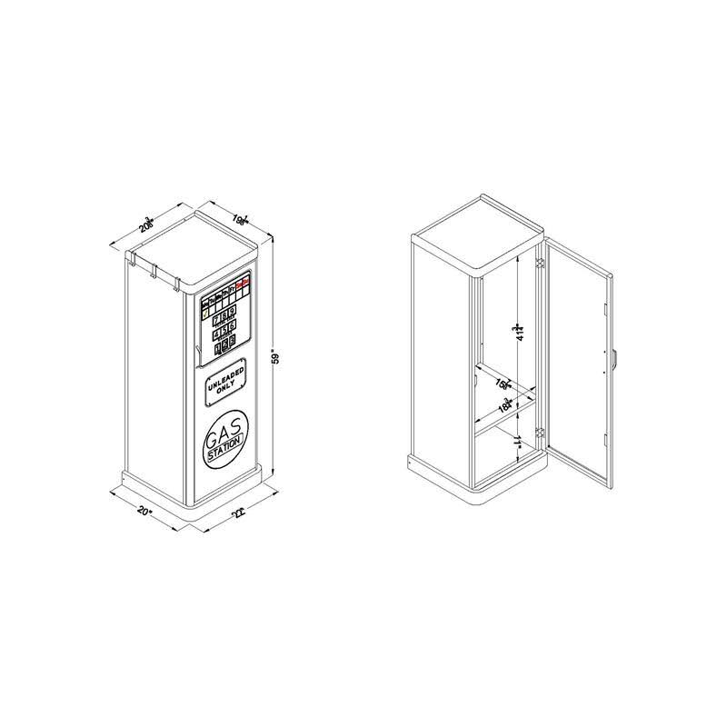 Blue Metal Kids Wardrobe Armoire S75305