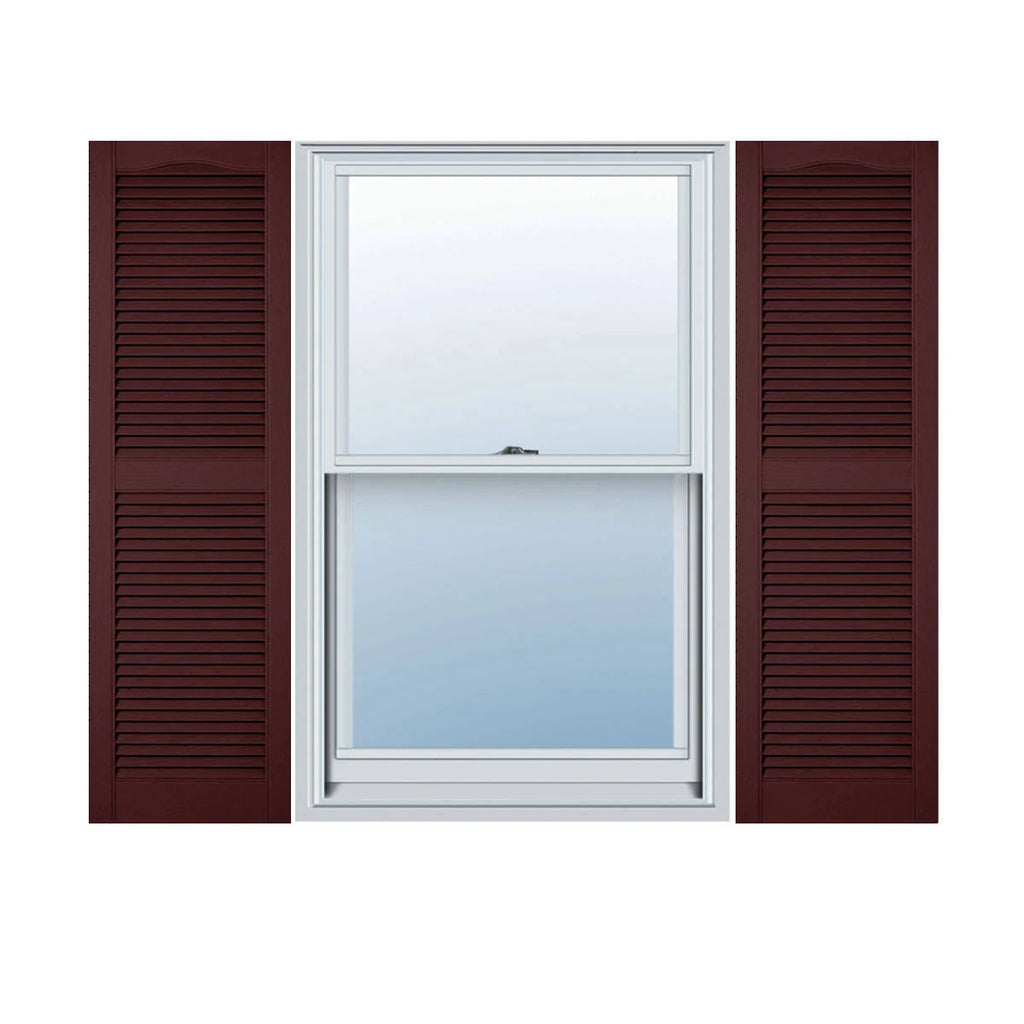 Bordeaux Vinyl Open Louver Shutters S1987