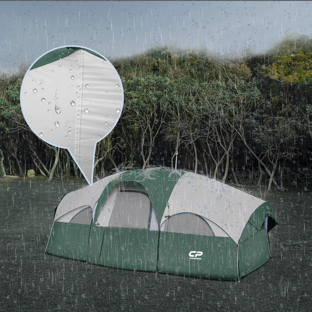 8 Person Weather Resistant Family Tent with Carry Bag F3759