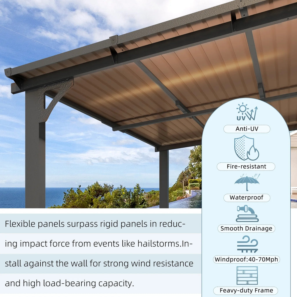 12' x 12' Gray Hardtop Aluminum Gazebo Q2359