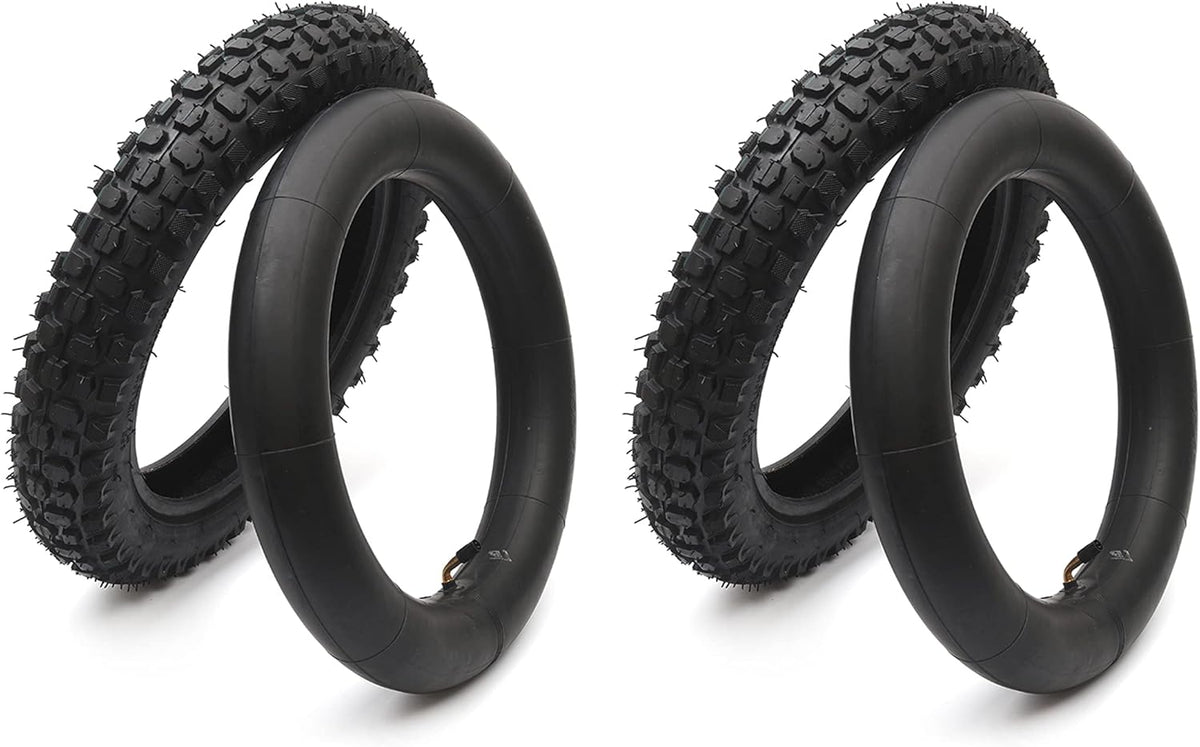 3.00-12 Knobby Motocross Bike Tire and Tube Set with TR87 Valve Stem D6853