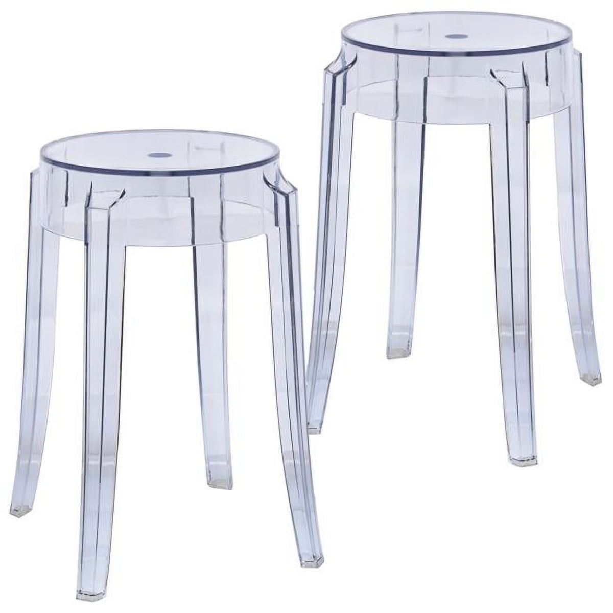 Clear Plastic Dining Stool, Set of 2 T43448