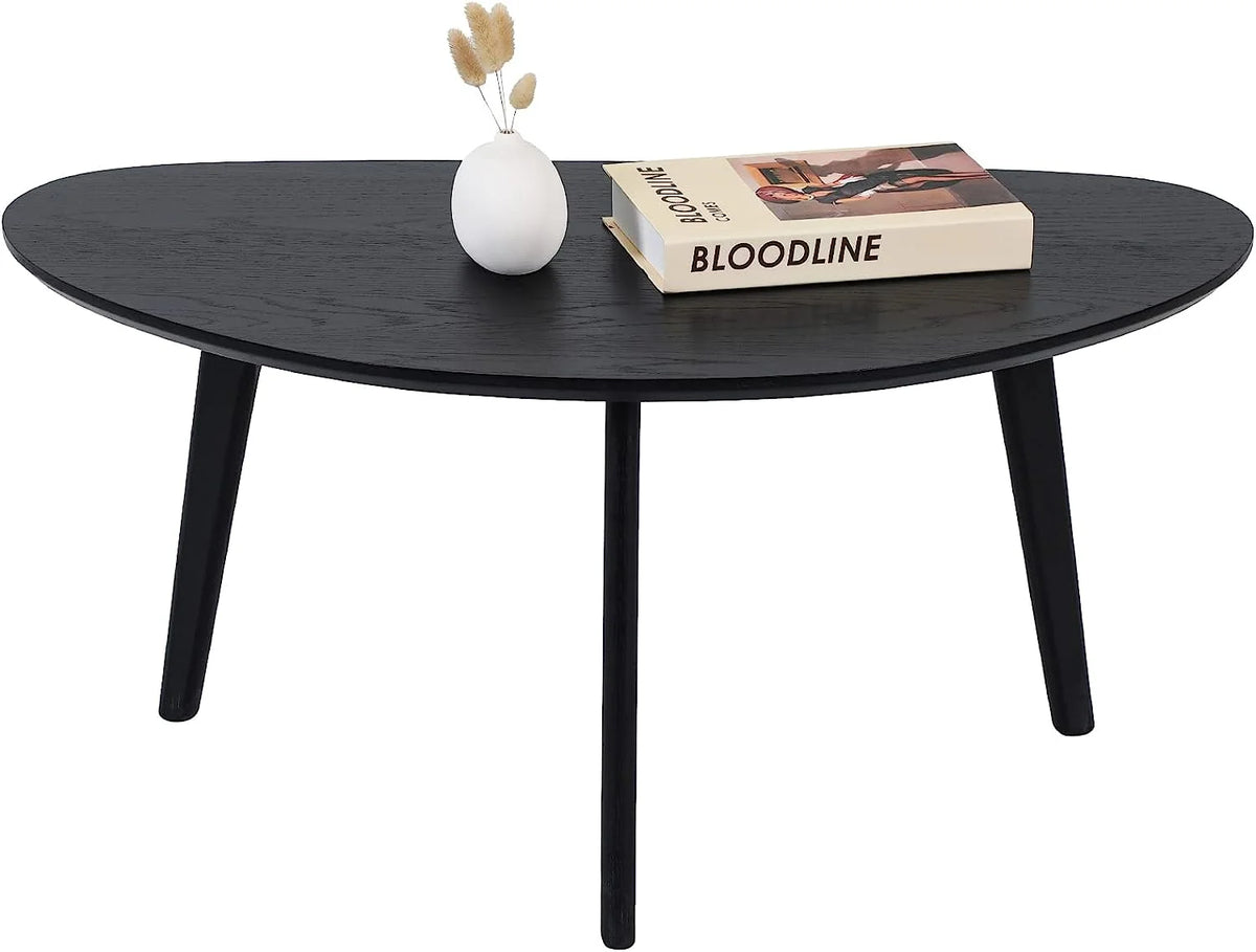 Small Black Oval Coffee Table V4479