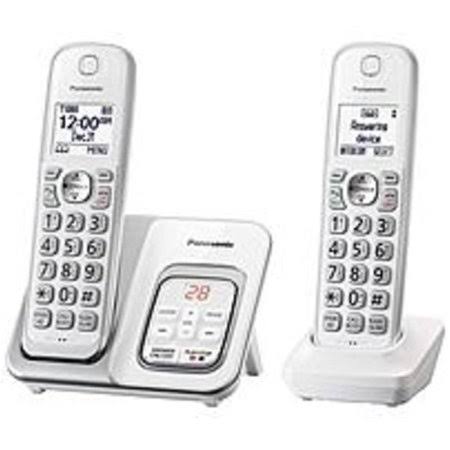 Refurbished Dect 6.0 Expandable Cordless Phone with Answering Machine - 2 Handsets - White J569