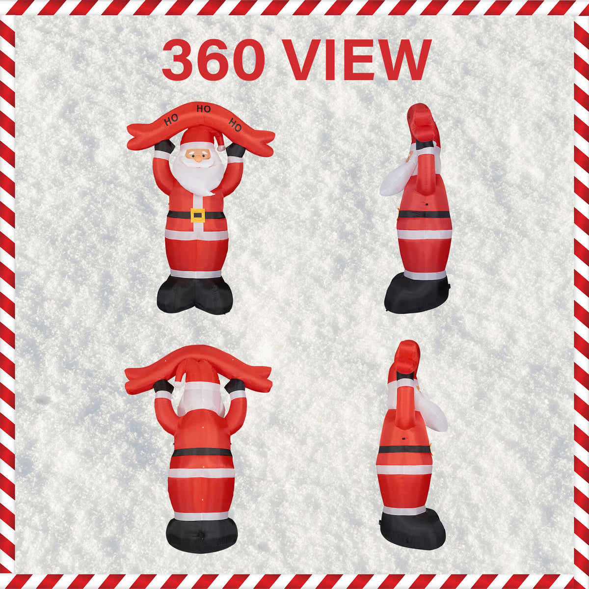 Tall Santa Yard Inflatable with Lights and Storage Bag 120" B248257