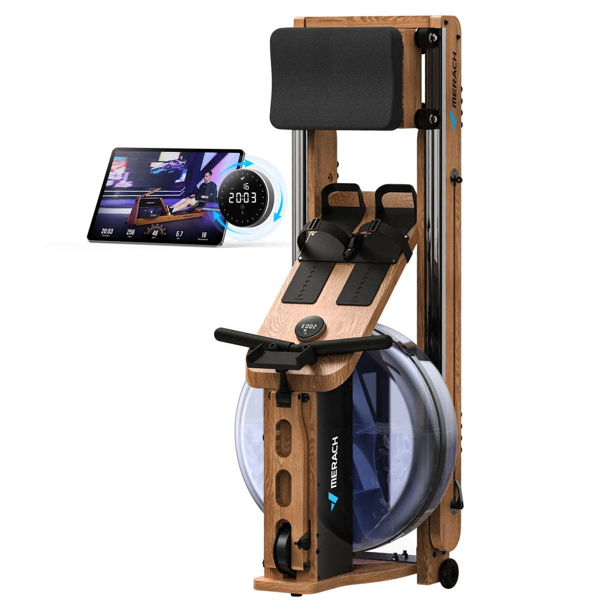 Foldable Solid Wood Rowing Machine C501