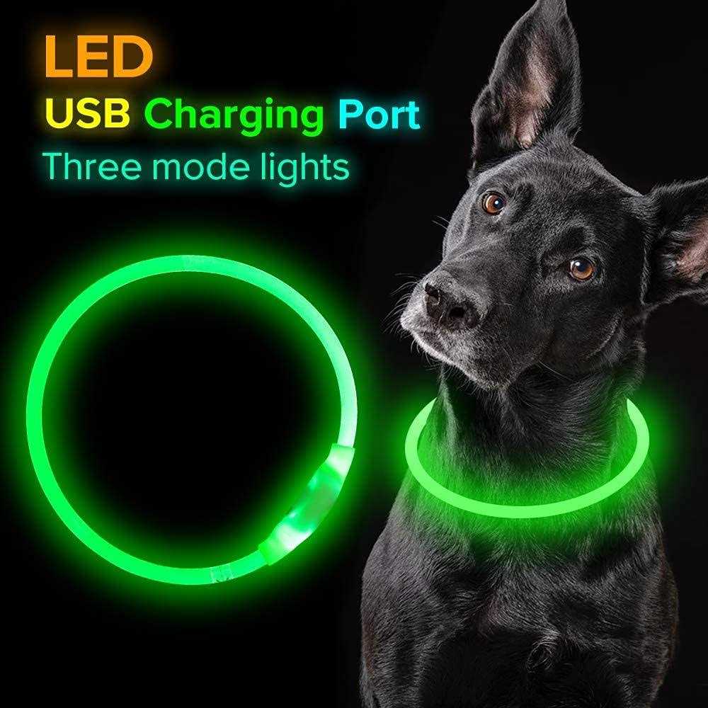 Light Rechargeable LED Dog Collar I2448