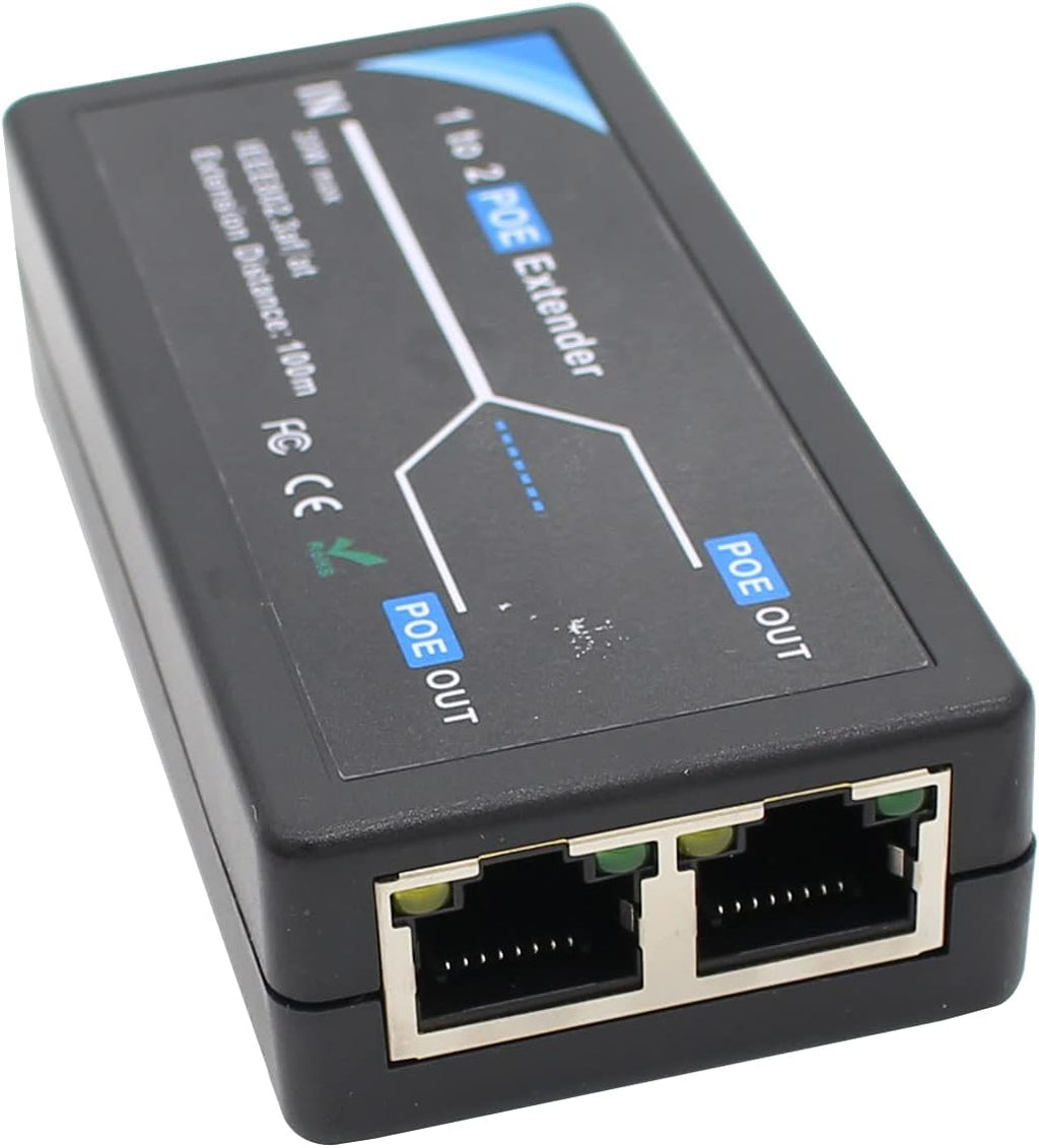 2 Port PoE-Powered Ethernet Switch Repeater 100m Pack of 2 K2960