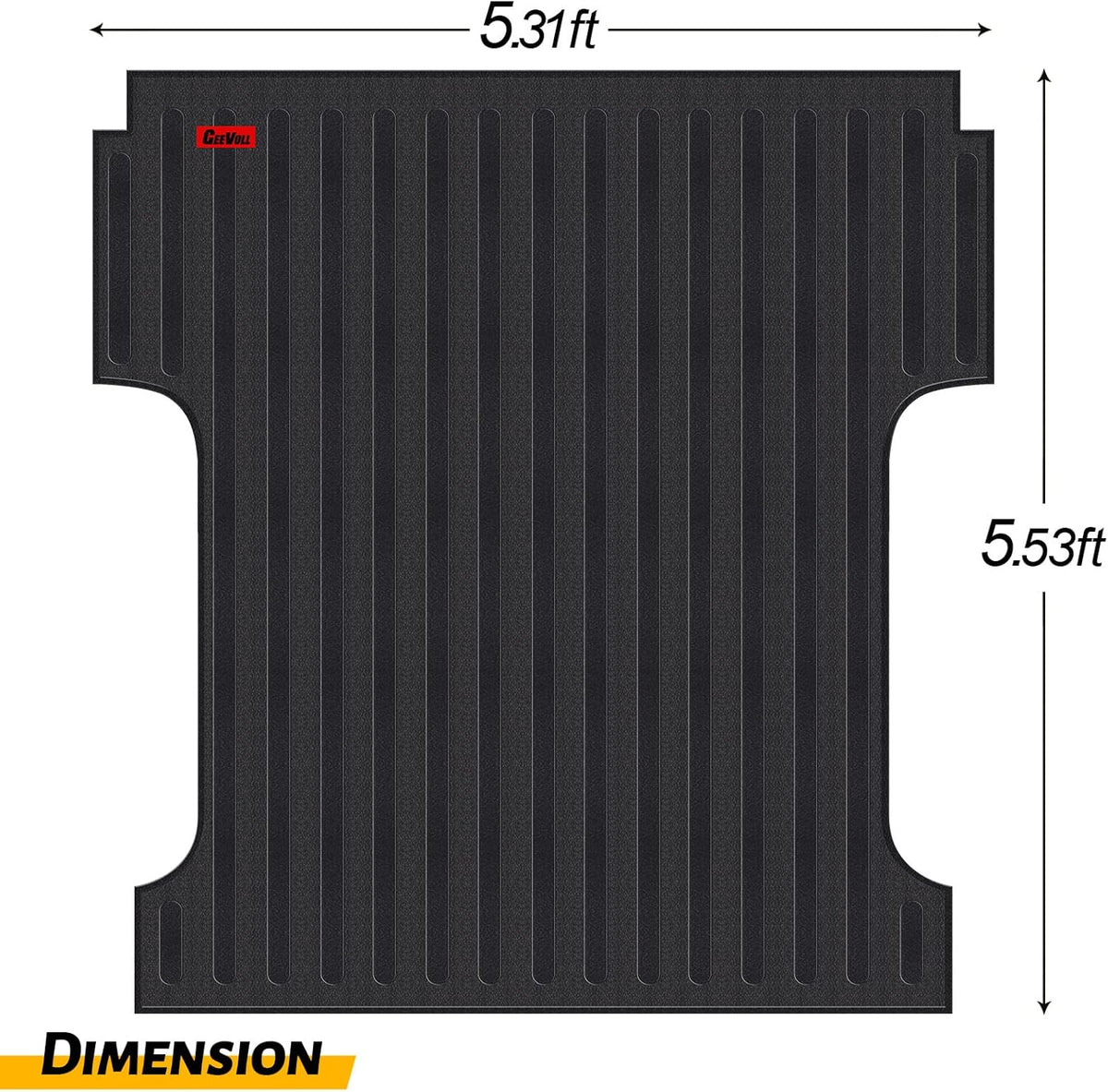 Heavy Duty Rubber Truck Bed Mat Black F356