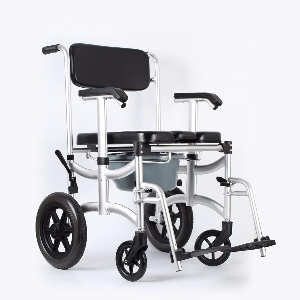 Toilet Commode Chair with Adjustable Height, Detachable Pot and Brakes N37569