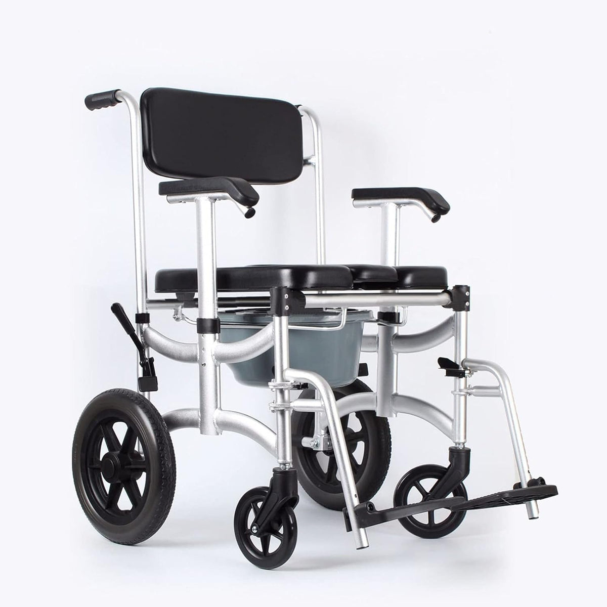 Toilet Commode Chair with Adjustable Height, Detachable Pot and Brakes N37569