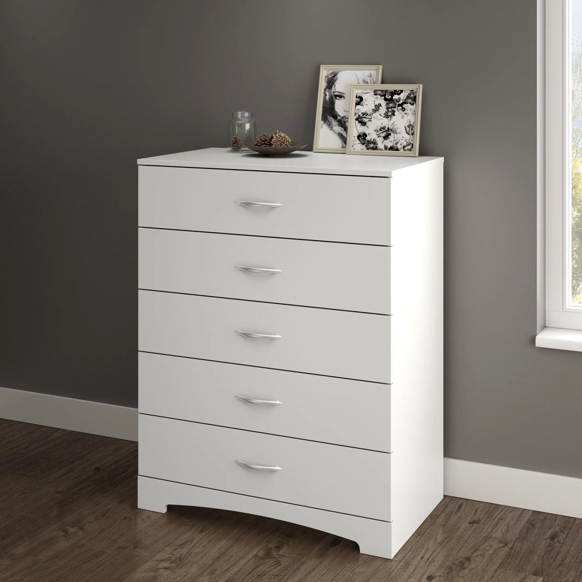 5 Drawer Dresser Pure Black P14331