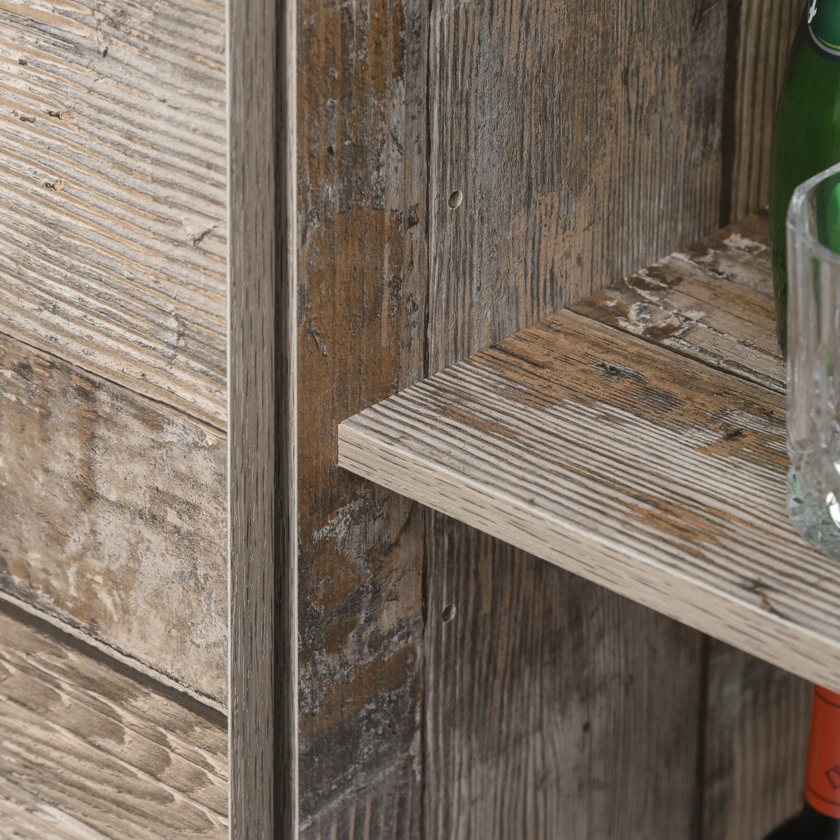 Rustic Kitchen Buffet with Hutch X410