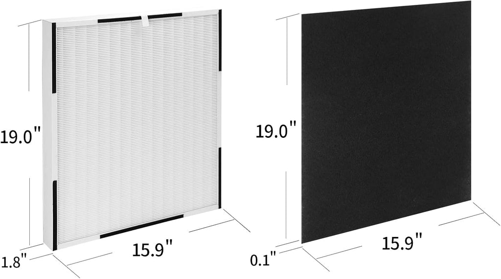 Replacement Filter for Air Purifier, H13 True HEPA Filter, Pack of 2 D12856