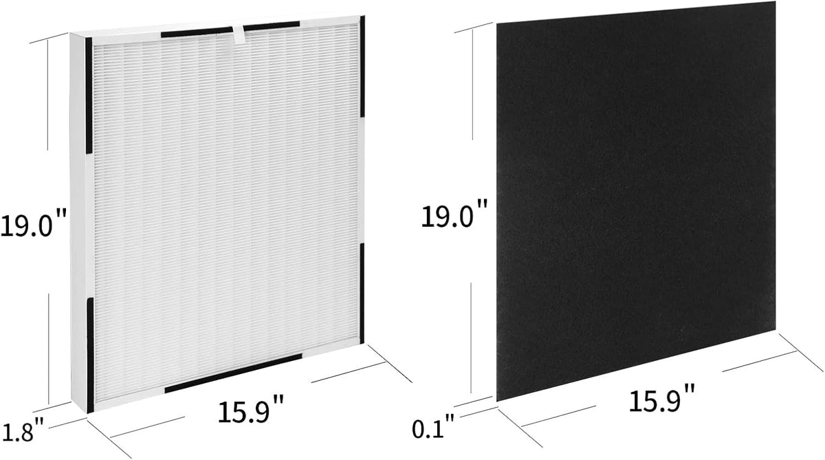 Replacement Filter for Air Purifier, H13 True HEPA Filter, Pack of 2 D12856