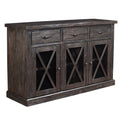 Contemporary Wood Dining Sideboard in Salvaged Gray R105058
