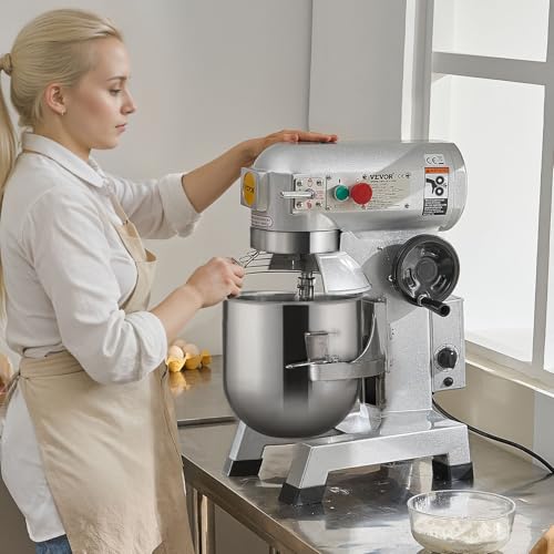 Commercial Food Mixer 10Qt Stainless Steel Bowl 450W 3 Speeds T49138