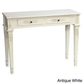 Antique White Two Drawer Rectangular Console Table D9178