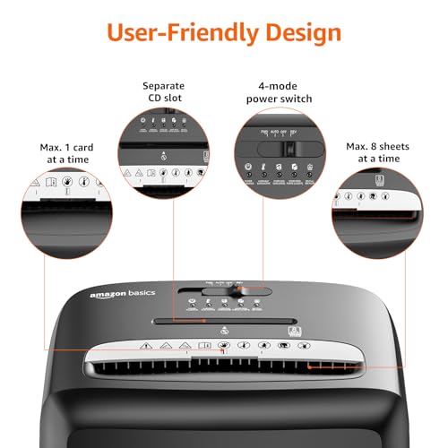 6 Sheet Micro Cut Paper Shredder, Black Q20818