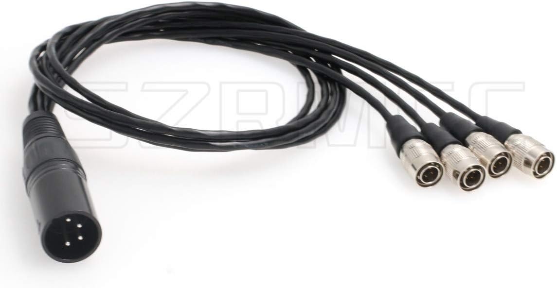 XLR 4 Pin Male to 4 Split Hirose 4 Pin Male Power Cable L684