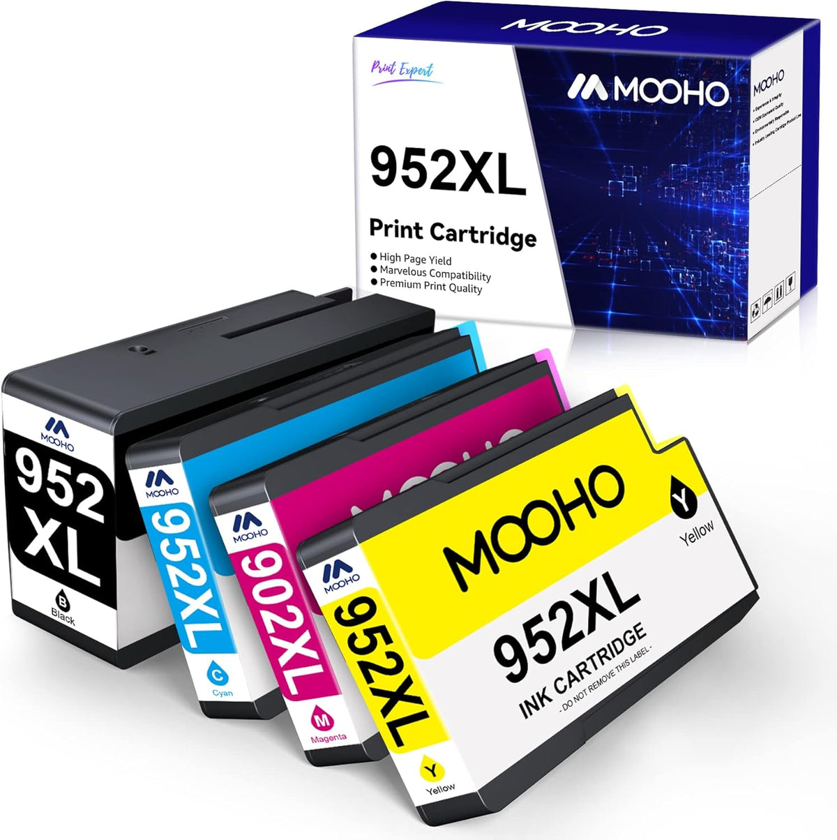 Remanufactured Ink Cartridge 4-Pack for HP OfficeJet Printer N720284
