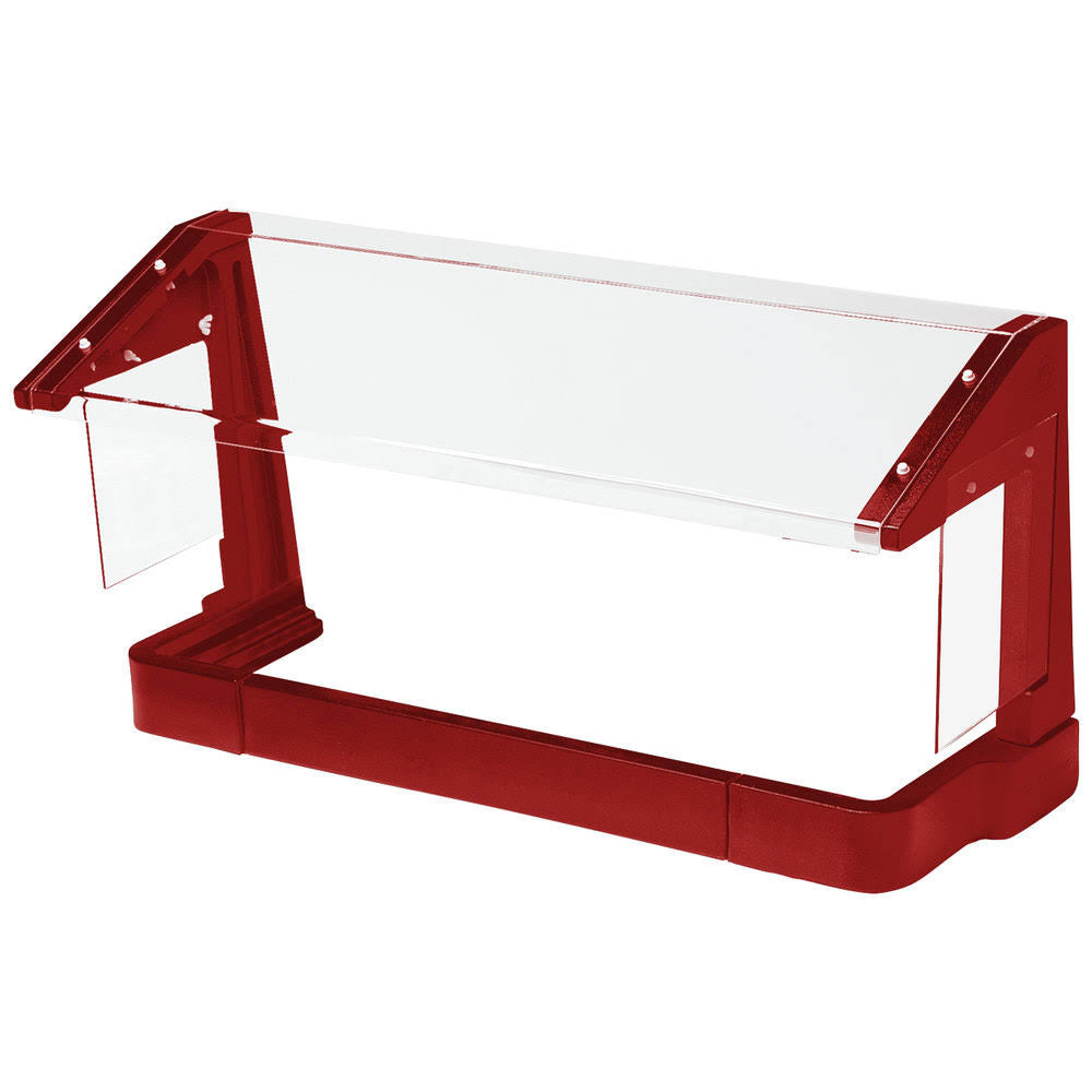 4& Red Free-Standing Sneeze Guard X400701