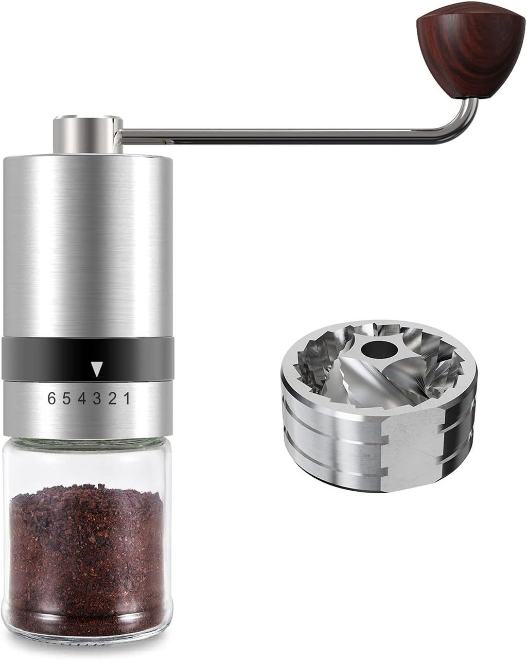 Manual Coffee Grinder Stainless Steel Conical Burr Mill Y84988