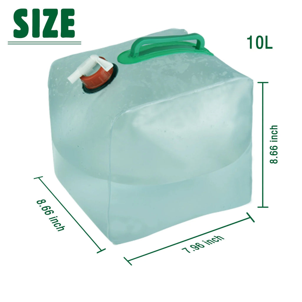 Collapsible Water Container With Spigot 2.6-5.2 Gallon Camping Water Storage Jug N481251