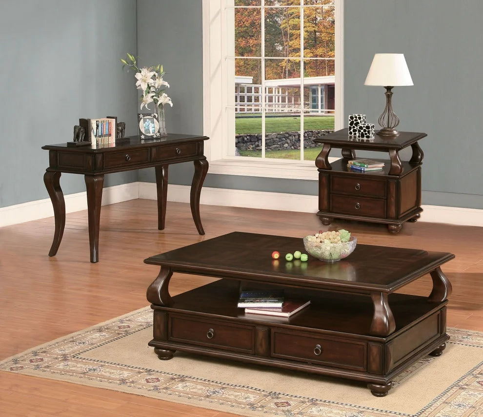 Walnut Poplar Basswood Veneer End Table E1621