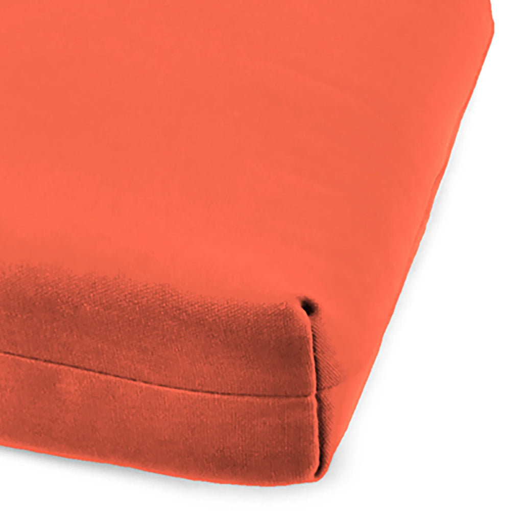 Melon Orange Solid Rectangular Outdoor Chaise Lounge Cushion with Ties and Hanger Loop M320