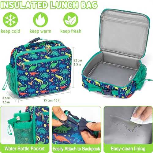 Bento Lunch Box with 3 Compartments, Water Bottle, Lunch Bag, Ice Pack Set L7229
