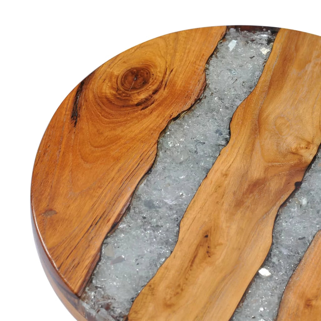 Solid Teak Wood and Polyresin Coffee Table E271225